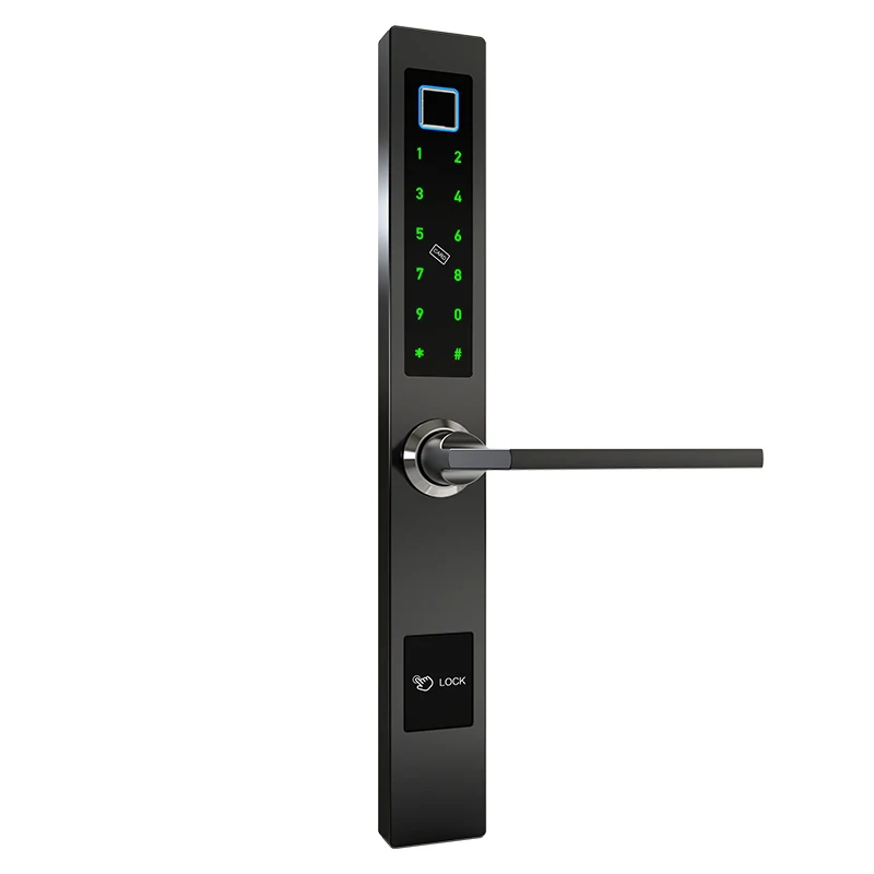 

Автоматический водонепроницаемый электронный раздвижной алюминиевый дверной замок без ключа с отпечатками пальцев, цифровой сенсорный шкаф, умный домашний дверной замок