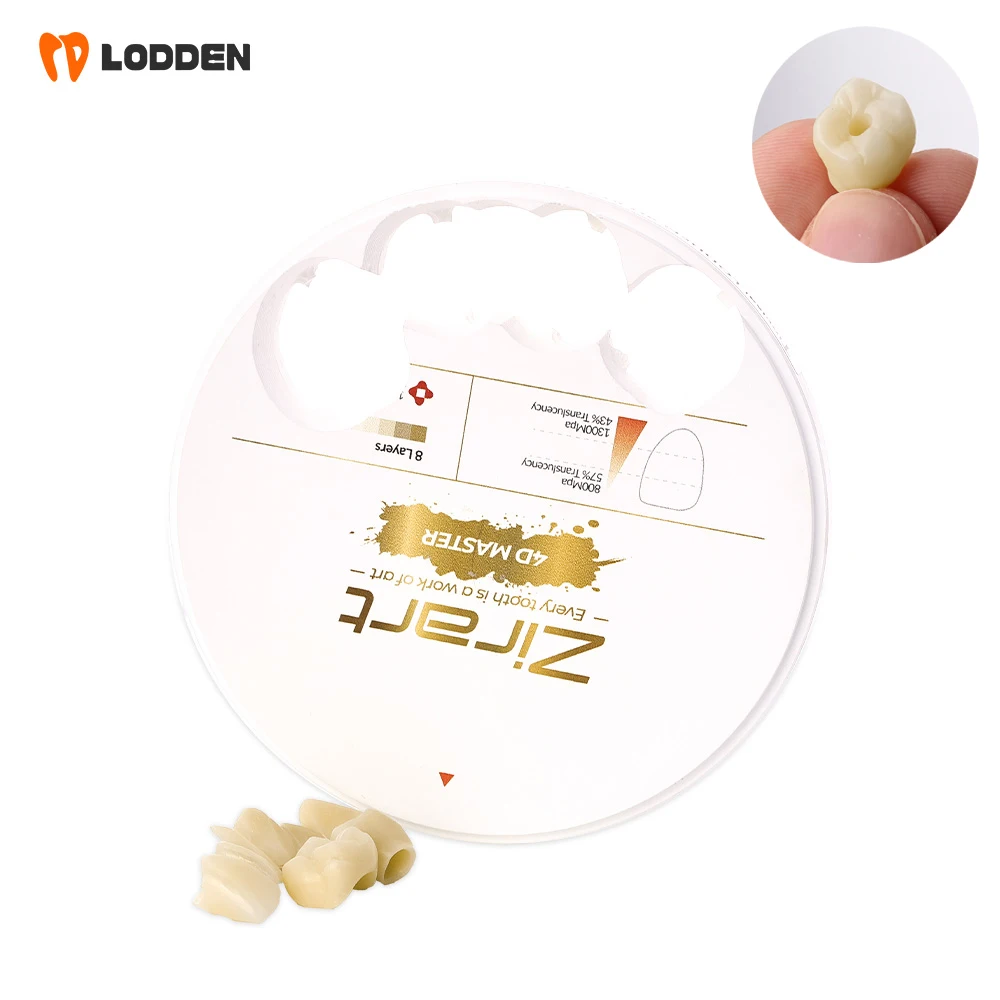 

4D MASTER Dental Zirconia Blocks 8 Layers VITA 16Color High Strength Dental Lab Material for Open CAD/CAM Aesthetics Dentures