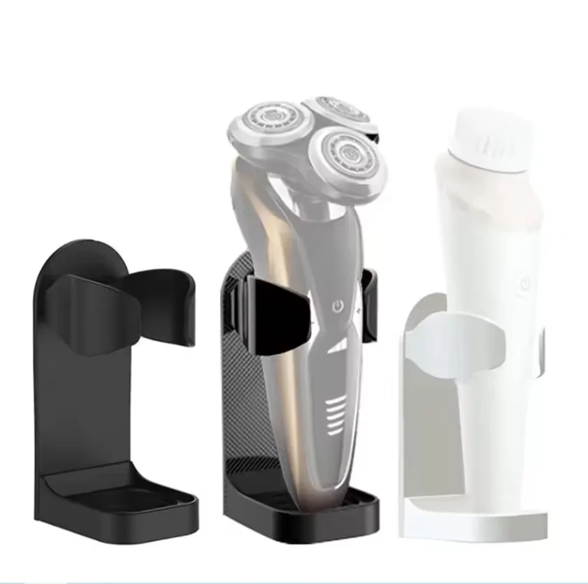 Bathroom Shaver Rack Wall Mounted Shaving Razor Holder Electric Toothbrush Holder Space Saving Traceless Toothbrush Organizer