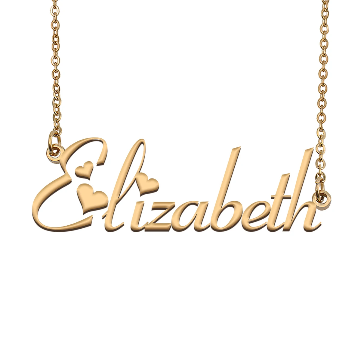 

Elizabeth Nameplate Pendant Custom Name Necklace for Women Girls Best Friends Birthday Wedding Christmas Mother Days Gift