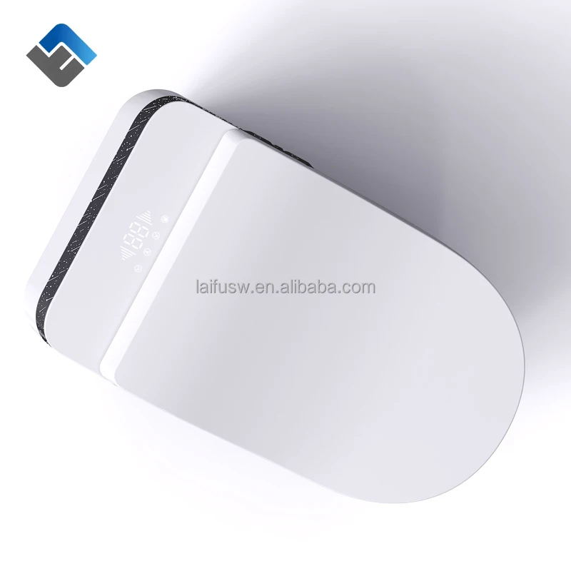 

Ambient Light Smart Toilet with Seat Heating & Remote Control Foot Touch Flush Bidet Favorable Discount P-Trap Drainage Pattern