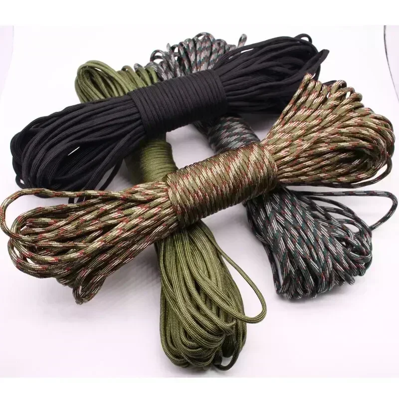 

New Color Dia 4 MM 31 Meters 7 stand Cores Paracord Parachute Cord Lanyard Tent Rope For Hiking Camping Clothesline DIY Bracelet