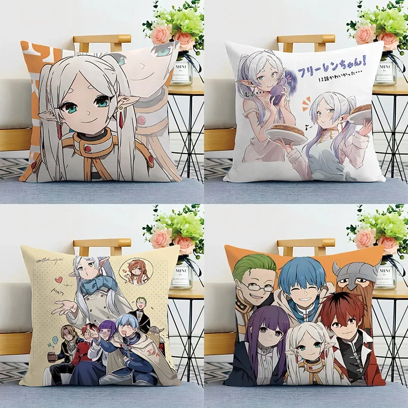 Frieren: Beyond Journey's End Plush Cushions Frieren Stuffed Pillow Japanese Anime Dakimakura Manga Seat Cushion Animation Doll