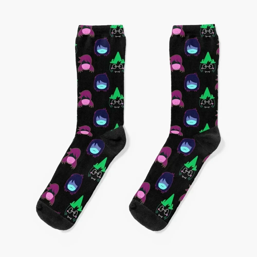 Deltarune- Kris, Susie, and Ralsei Socks kawaii anime heated cycling Men's Socks Luxury Women's