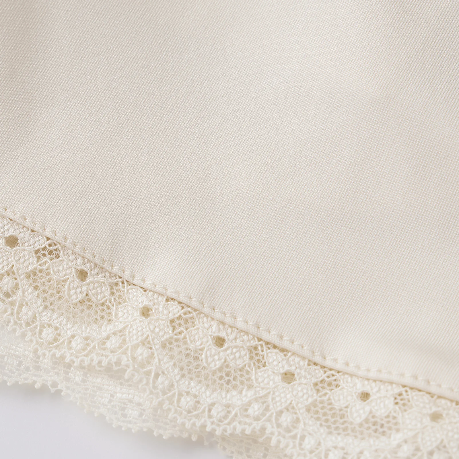 Cream Mini Skirt Short Delicate-Floral-Lace S Cream Mini Summer Drawstring Waist Summer Short Floral