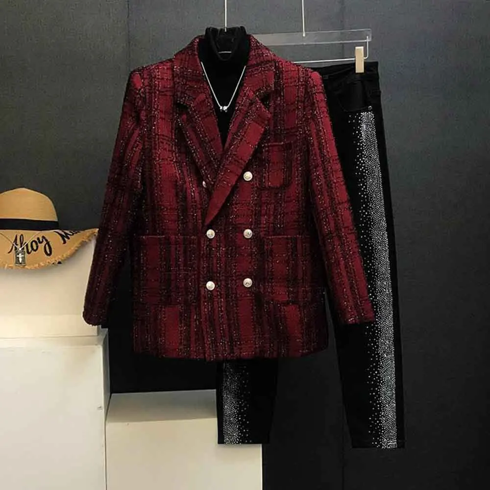 

Новый зимний мужской глянцевый пиджак с длинными рукавами, американский ретро-модный модный уличный повседневный свободный нишевый мужской топ 2025