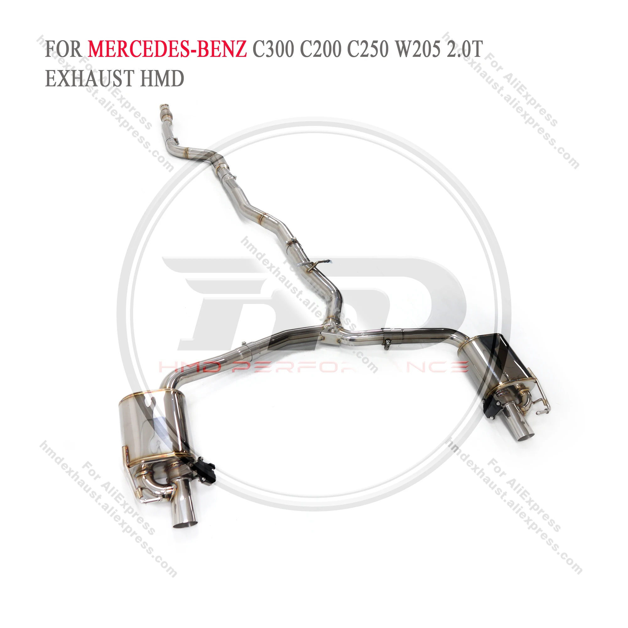 HMD Catback Exhaust For 2015- Mercedes-Benz C Series W205 2.0T W205 C200 C260 C300 Stainless Steel Catback Exhaust Muffler