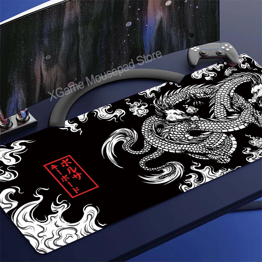 Alfombrilla de ratón grande de dragón chino, accesorios para juegos, impresión HD, teclado de ordenador de oficina, XXL, PC, ordenador portátil, alfombrilla de escritorio, 100x50