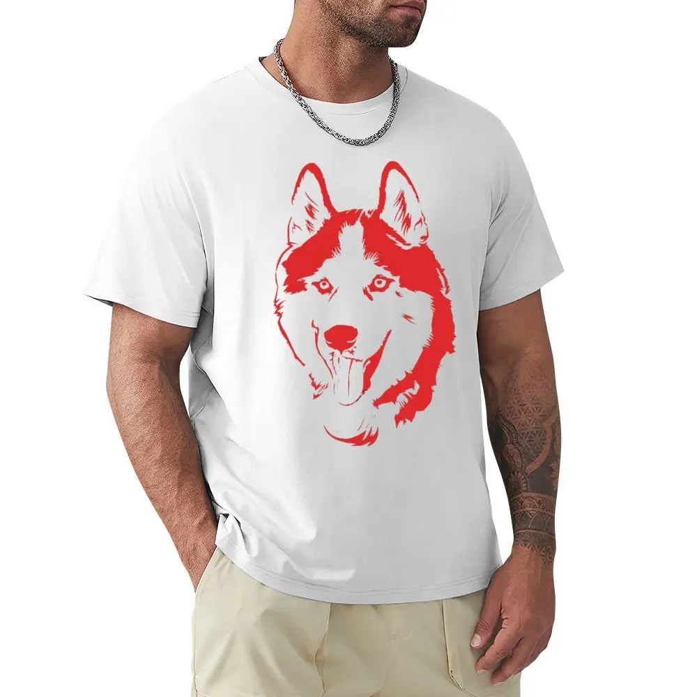 Pet Day  Husky Custom Design Men's Hoodie Tees Novelty T-shirt Fresh  Move  Geeky Fitness USA Size