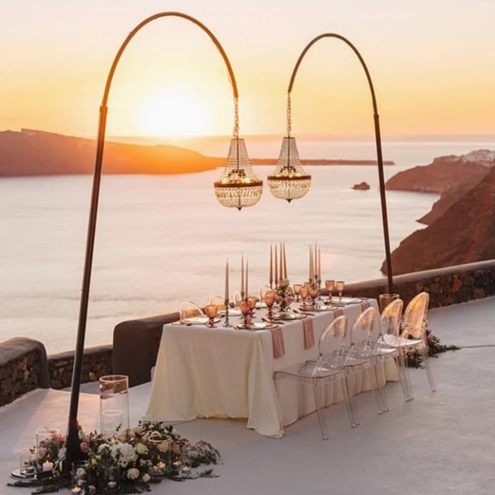 

6pcs wedding banquet annual meeting celebrity check-in restaurant waterproof outdoor crystal chandeliers floor lamp