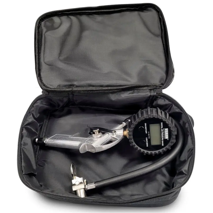 00042 Digitaal bandenspistool met 2,5 meter en draagtas, zwart