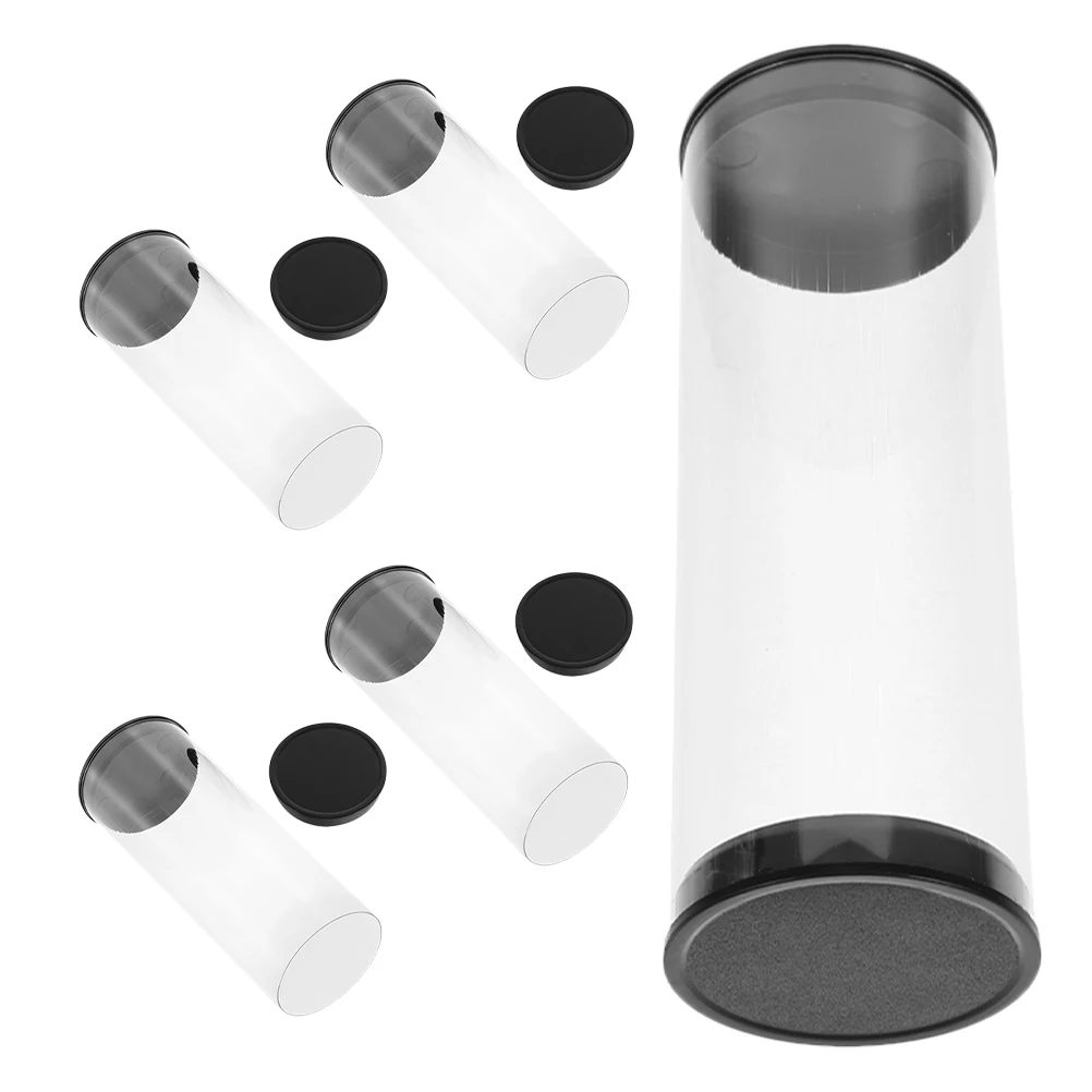 

5pcs Golf Ball Tube Transparent PVC Storage Case for Humidity Protection Portable Golfing Ball Container Display Box