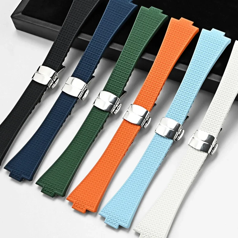 Fluoro Rubber Strap for Tissot PRX Series Super Player 35mm 40mm Convex Men Women Quick Release Watch Band Accessories 11mm 12mm