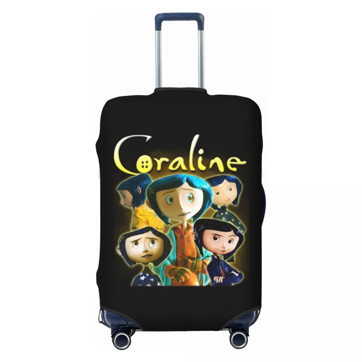 

Custom Horror Halloween Movie Coraline Luggage Cover Fashion Suitcase Protector Covers Suit For 18-32 inch