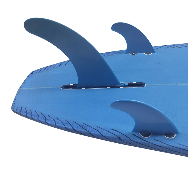 Plastic Fin for Surfboard Sup, Single Fin for Longboard, Central Keels, Blue, 1PC Screw, 9in, Free Gift