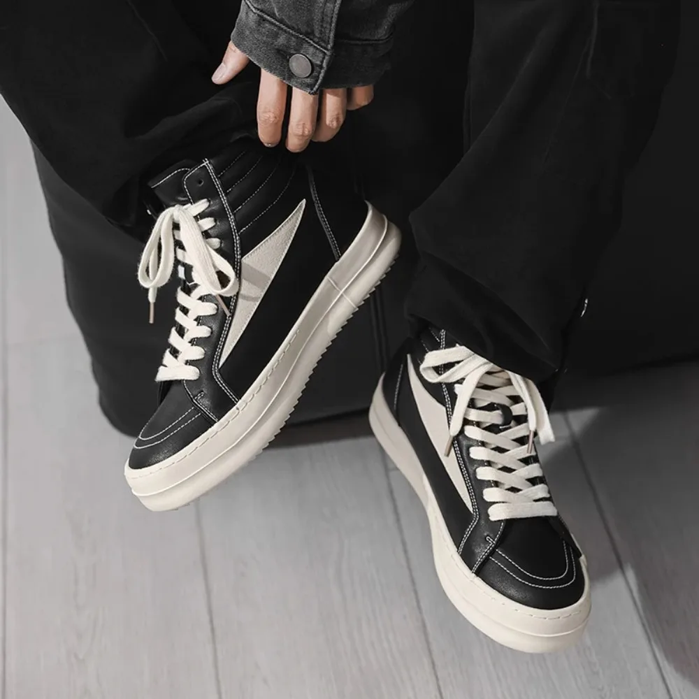 

Мужские высокие туфли, корейская версия, уличный стиль, модная и универсальная мужская уличная дорожная обувь 2026