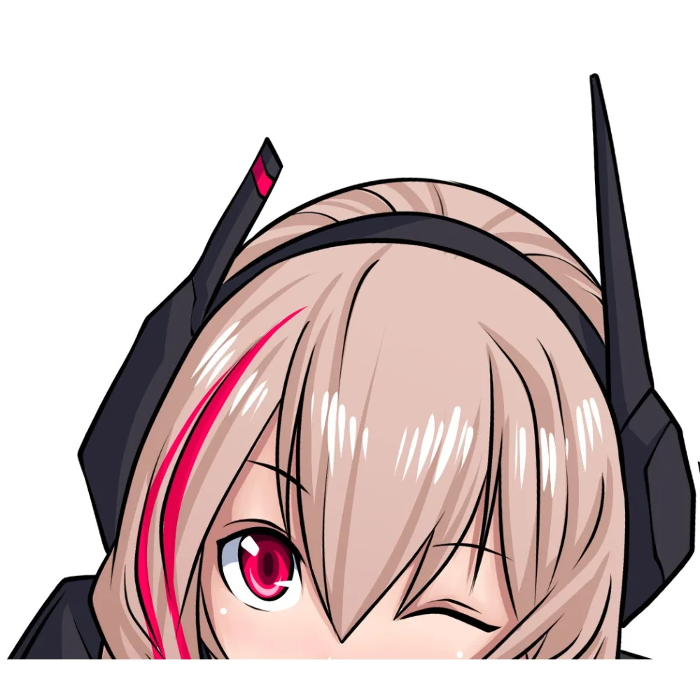 M4 SOPMOD II GFL Peeker Vinyl Decal Sticker Set 4pcs 3 Inch Waterproof Anime for Car Helmet Laptop