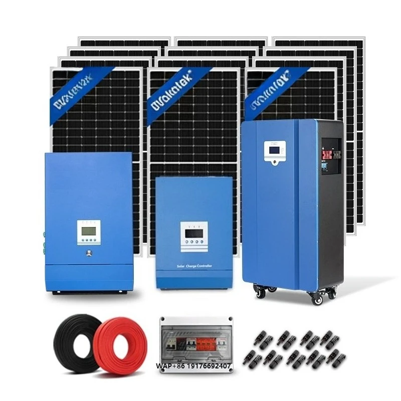 WAKATEK Sistema Completo de Paneles Solares de 30 Kw, Sistema Solar Fuera de la Red de 5000 W, Sistema de Energía Solar para el Hogar de 5000 Vatios, 15 KWh