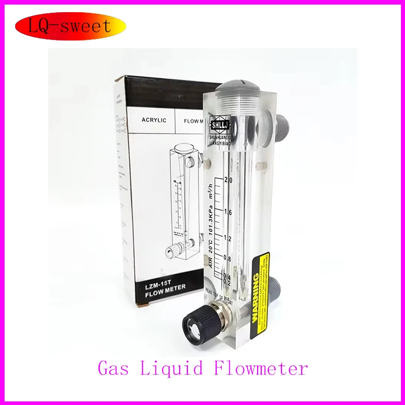 

LZM Panel Type Flowmeter Plexiglass Rotor Float Flowmeter Gas Liquid Flow Regulator 1Pcs