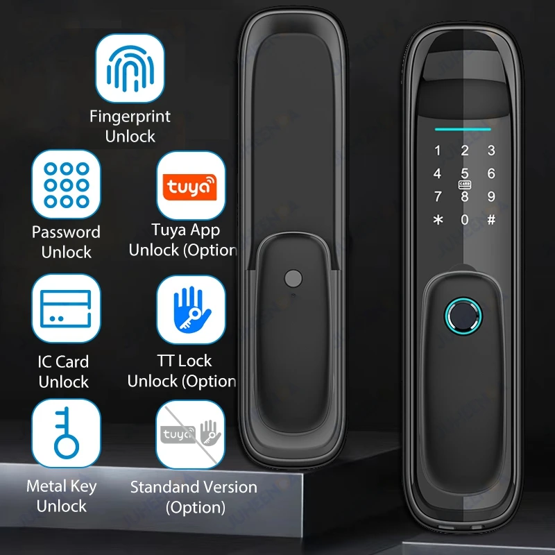 TTlock App Smart Door Lock Bluetooth Tuya Wifi Fingerprint Smart Card fechadura eletronica Home Office Intelligent Digital Lock