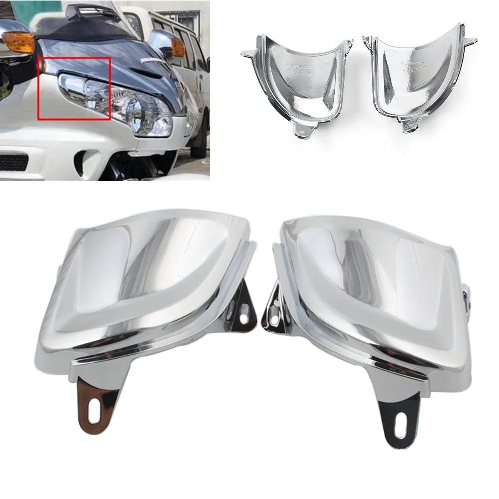 Chrome Motorcycle Motorcycle Front Headlight Decoration Cover For Honda Goldwing GL 1800 GL1800 2001-2009 2010 2011 Accessories