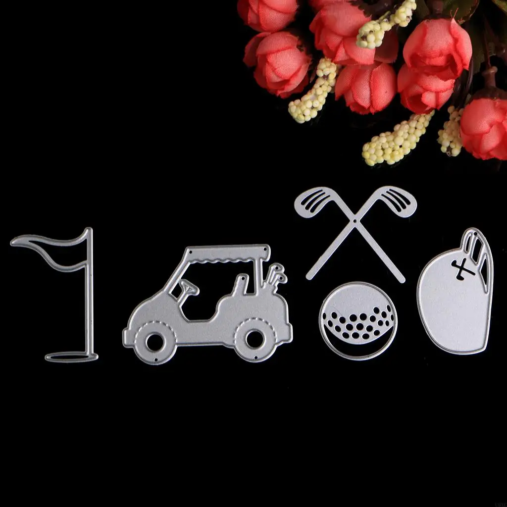 

U6XC Golf set Cutting Dies Stencils Scrapbook Album Embossing Card DIY Craft Decor