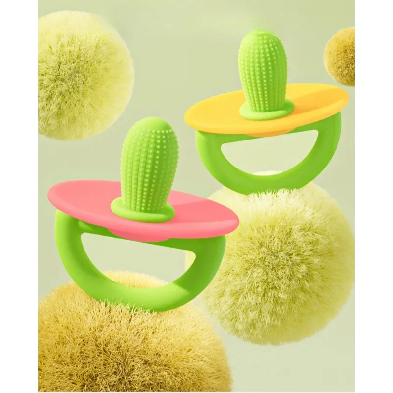 Cactus Baby Anti Eating Hand Gum Baby Bite Fun Grinding Rod Silicone Soothing Nipple Gum Children's Oral Care Pacifier