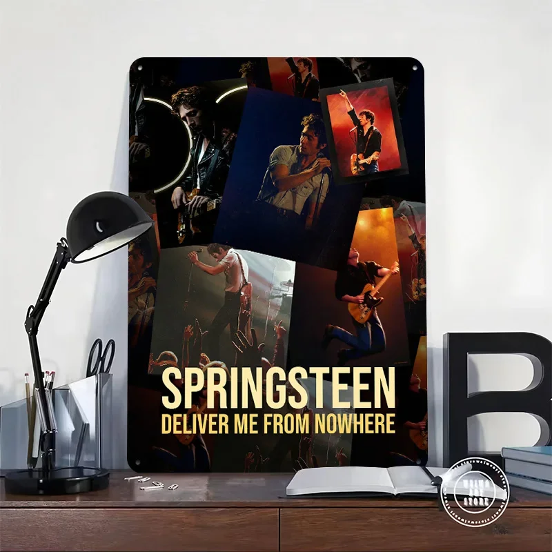Springsteen Deliver Me From Nowhere 3D Texture Metal Poster Customized Wall Art Tin Sign Gift for Mancave Gaming Decoration Room