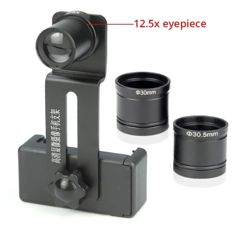Uniwersalny mikroskop klips do telefonu 12,5X obiektyw okularowy uchwyt do telefonu komórkowego akcesoria adapterowe montaż 23,2 mm 30 mm 30,5 mm
