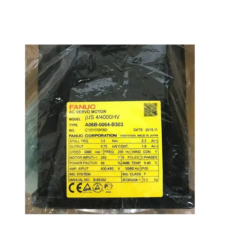 New A06B-0064-B303 Fanuc Motor warranty 12 months