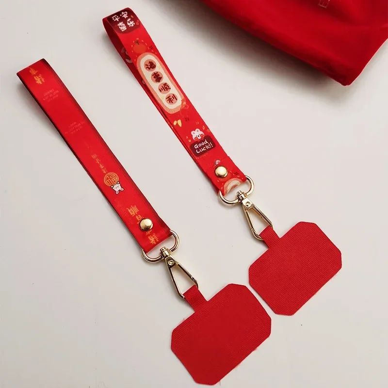 

Фонарик, красный мультяшный кролик, милый шнурок, безопасный и радостный подвесной ремень, шнурок для защиты от потери, подвеска для нового года