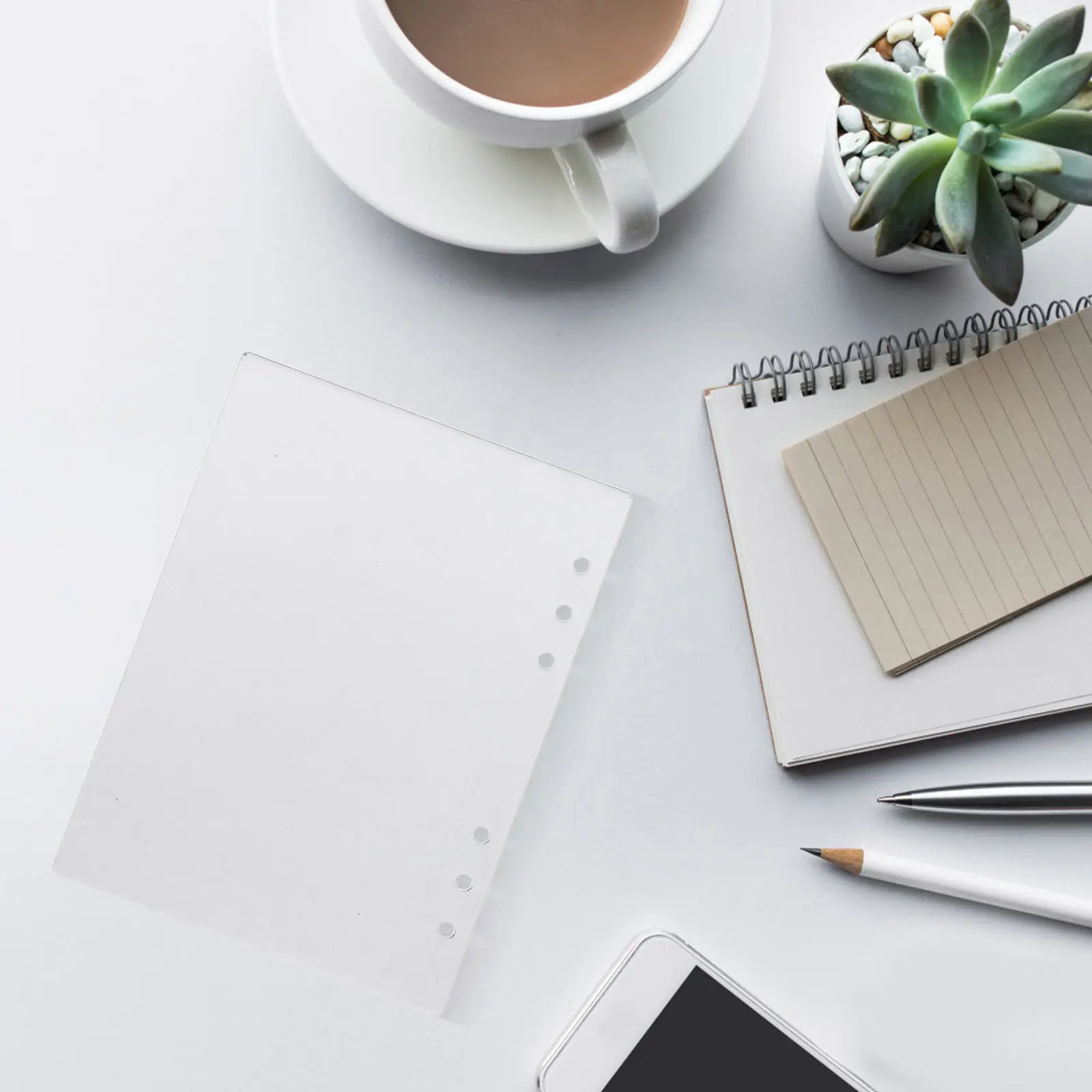 

Frosted Acrylic Binder Cover Minimalist Detachable Loose Leaf Journal Cover Reusable Planner Book Protector for School Office