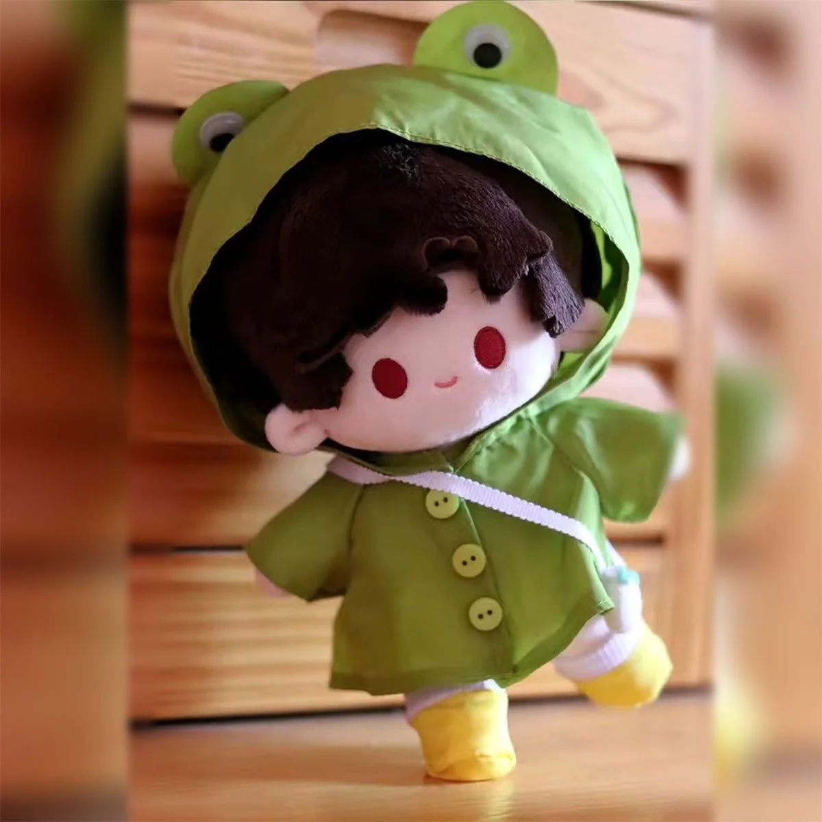 20cm Cute  Green Frog Raincoat Set Girls Fans Collection Gifts DIY Doll Clothes for 20cm Idol Doll Outfit Accessories