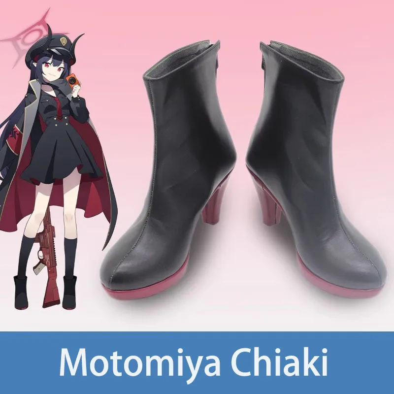 

Game Blue Archive Motomiya Chiaki Cosplay Shoes Boots Role Play Halloween Carnival Christmas Party Outfit Prop Custom