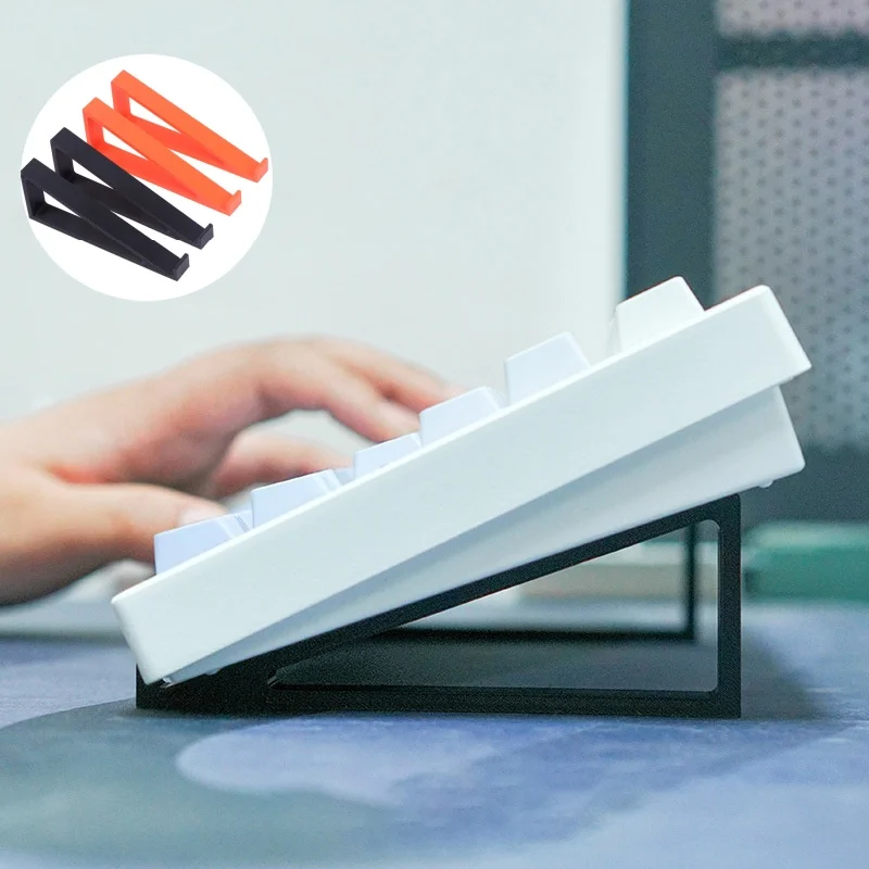 1 par de teclado de plástico portátil suporte elevado ângulo de teclado elevado computador teclado riser monitor titular digitação confortável