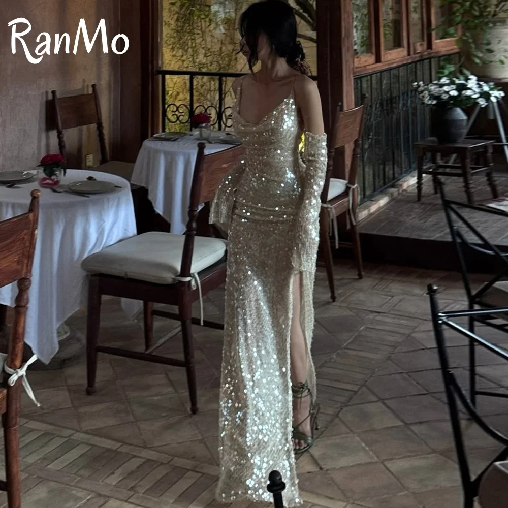 

Ranmo сверкающее праздничное платье русалки, сексуальные вечерние платья для свадьбы, женское платье для выпускного вечера со стразами, роскошное платье по индивидуальному заказу 2025