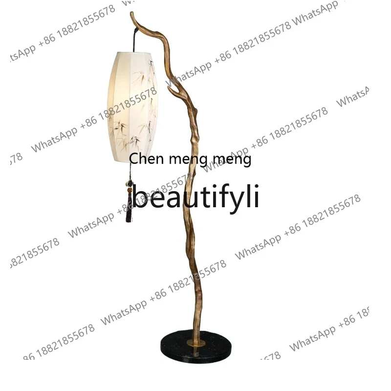 

Chinese Zen all copper floor, tea room sofa, bedroom bedside table, vertical, atmosphere, decoration