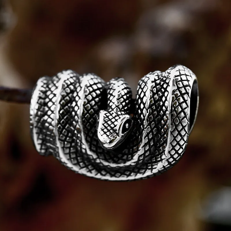BEIER Women Men Stainless Steel Fashion The Eternal Snake Pendant Chain Necklace Jewelry BP8-1150