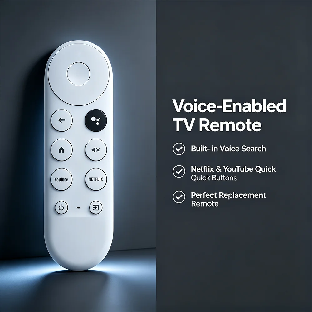 G9N9N Voice Remote Control Replacement for Google Chromecast 4K Snow Streaming Media Player Bluetooth Remote Controller