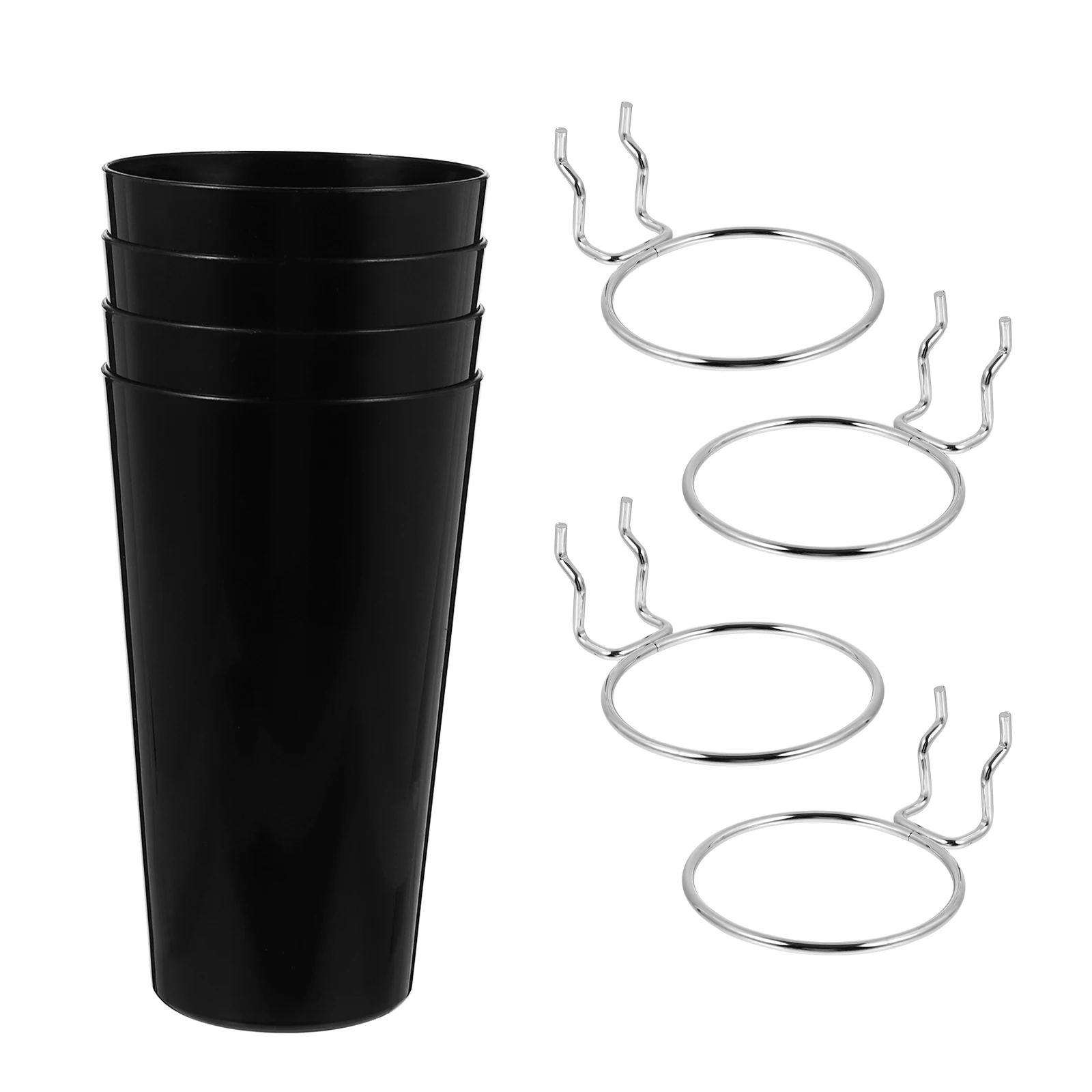 

1 set Pegboard Hooks Hardware Tool Organizer Silver Pegboard Cups With Hooks ABS Plastic Bins Storage Garage Workshop