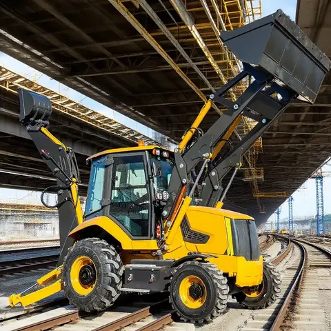 New diesel CE Epa engine large mini two end busy agricultural tractor backhoe excavator loader 4x4 backhoe