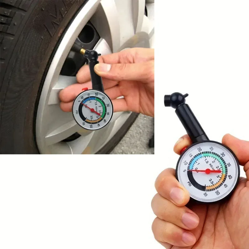 High precision automotive tire pressure gauge, portable mechanical tire deflation pointer, pressure gauge, tire monitoring table