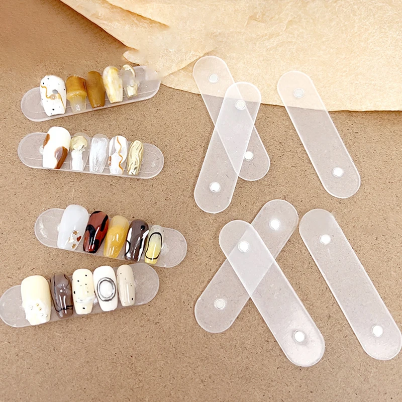 10 pz/set espositore per punte per unghie finte con magnete pratica trasparente supporto per smalto Gel acrilico striscia Manicure che mostra strumenti