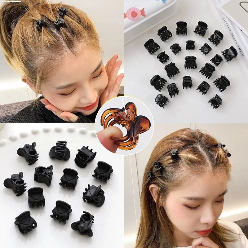 120pcs Mini Hair Claw Clips for Women Girls Korean Sweet Black Transparent Plastic Clips Hairpin Kids Hair Styling Accessories - view 5