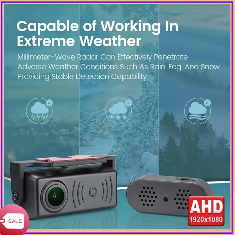 

Prominent Millimeter Wave Radar Car Rear Camera AHD1080 Motion Detect 165° Parking Sensor Backup Alarm For Monitor