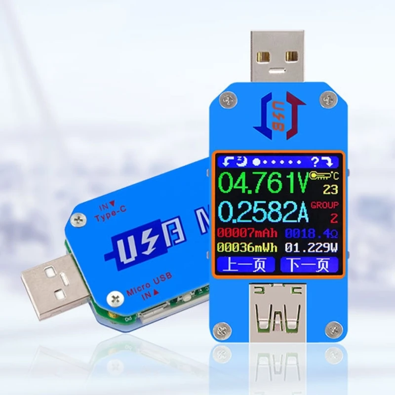 Tester USB 2.0 miernik mocy USB 4-24V 5A Tester napięcia multimetr USB miernik prądu Tester woltomierz wyświetlaczem LCD