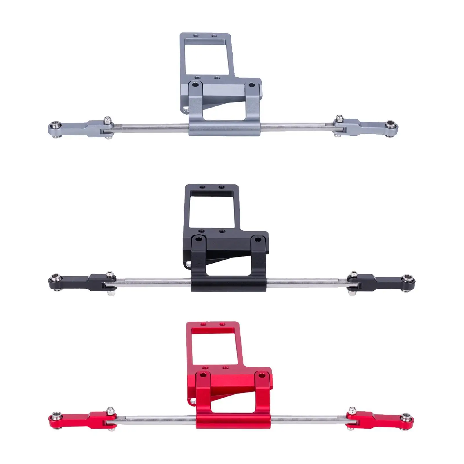 Front Axle CNC Bat Servo Mount with Hydraulic Steering Kit RC Crawler DIY Parts for SCX10 III Capra 1:10 Sacle Cars RC Car Parts
