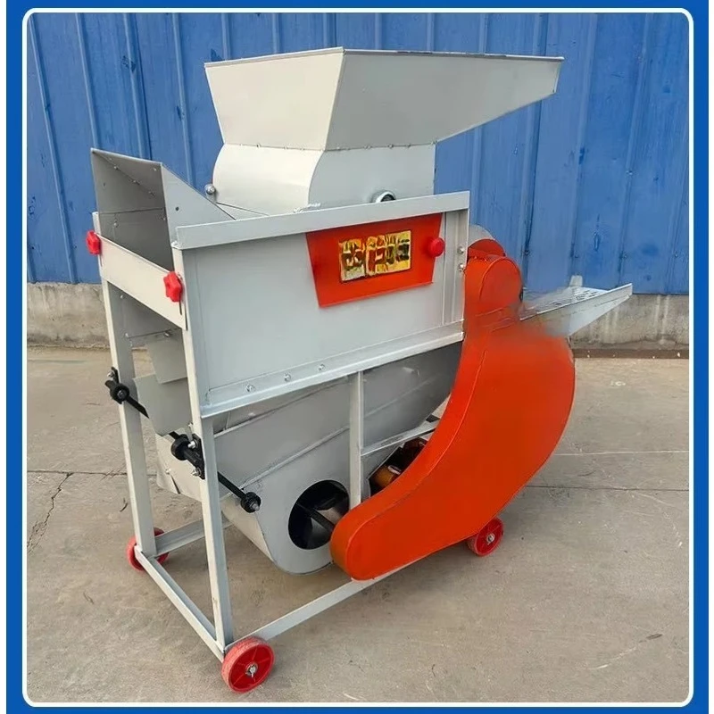 Multifunctional high-output electric carbon steel dehulling and threshing machine