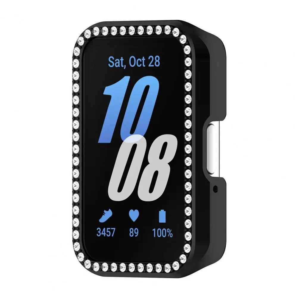 Scratch resistant Watch Case 2pcs Sparkling Smartwatch Cases for Fit3 Shockproof Impact Resistant Protective Covers