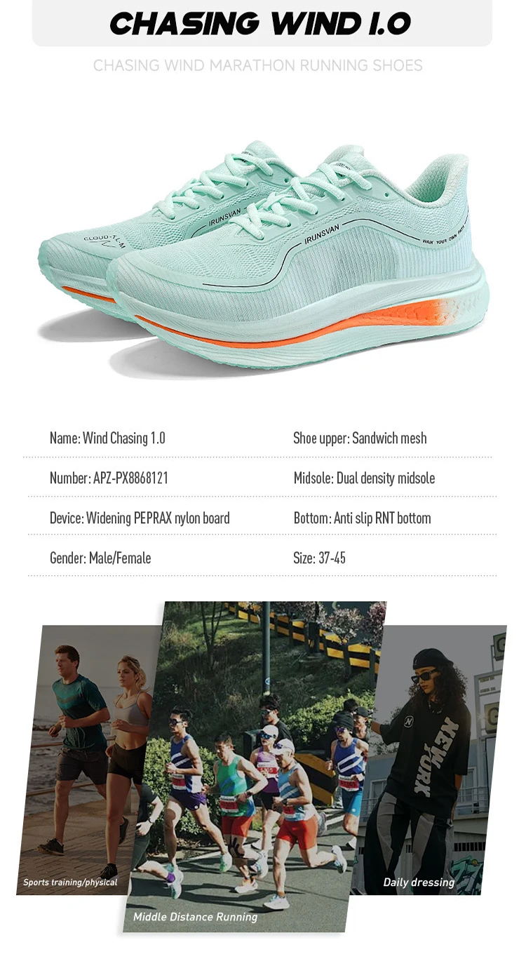IRUNSVAN Sportschuhe mit Nylon-Carbonplatte, hervorragender Atmungsaktivität, Dämpfung und Rückfederung, Marathon-Trainingsschuhe, Unisex, 121 – Detail 18